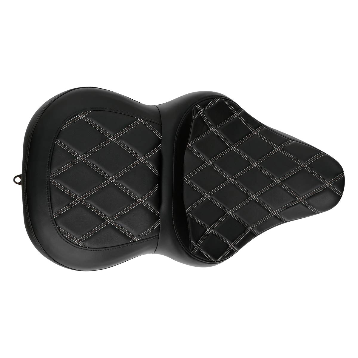 Premium One-Piece Hammock Seat for Harley Touring Models (Road King, Street Glide, Road Glide 2009-2023) & Electra Glide/Tri Glide/Ultra Classic 2009-2013 - Comfortable Rider & Passenger Seat for Long-Distance Cruising & Road Trips