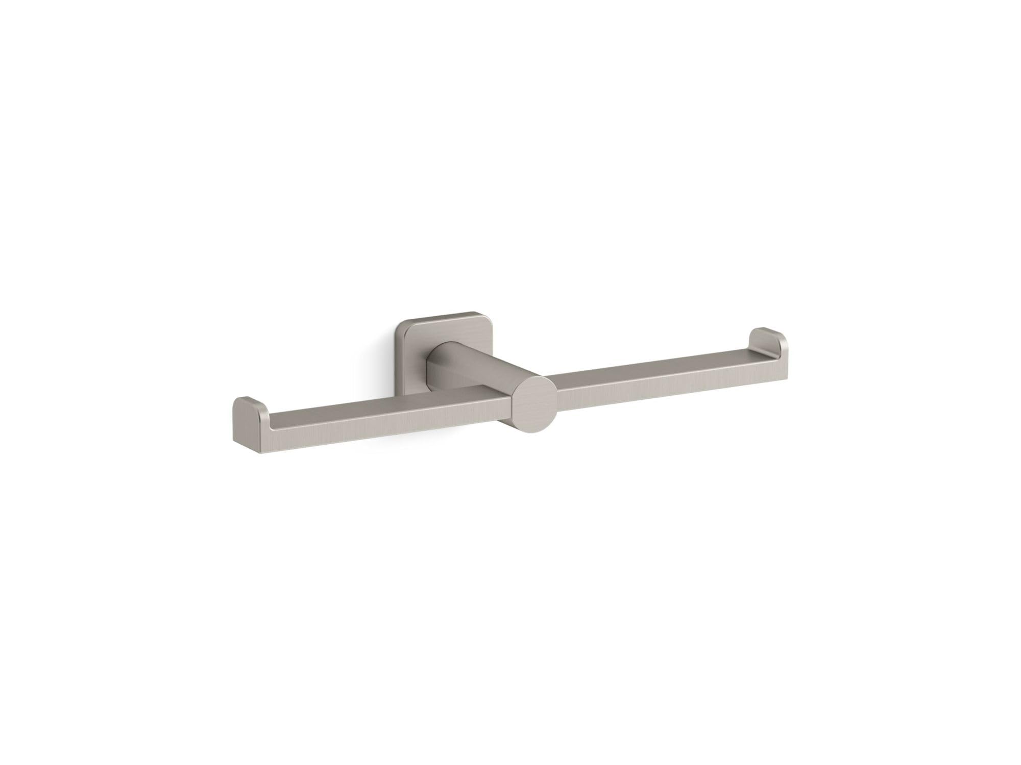 Sturdy Parallel Double Toilet Paper Holder - Chrome Bathroom Tissue Roll Stand for Modern Homes | Perfect for Guest Bathrooms, Powder Rooms & Master Suites