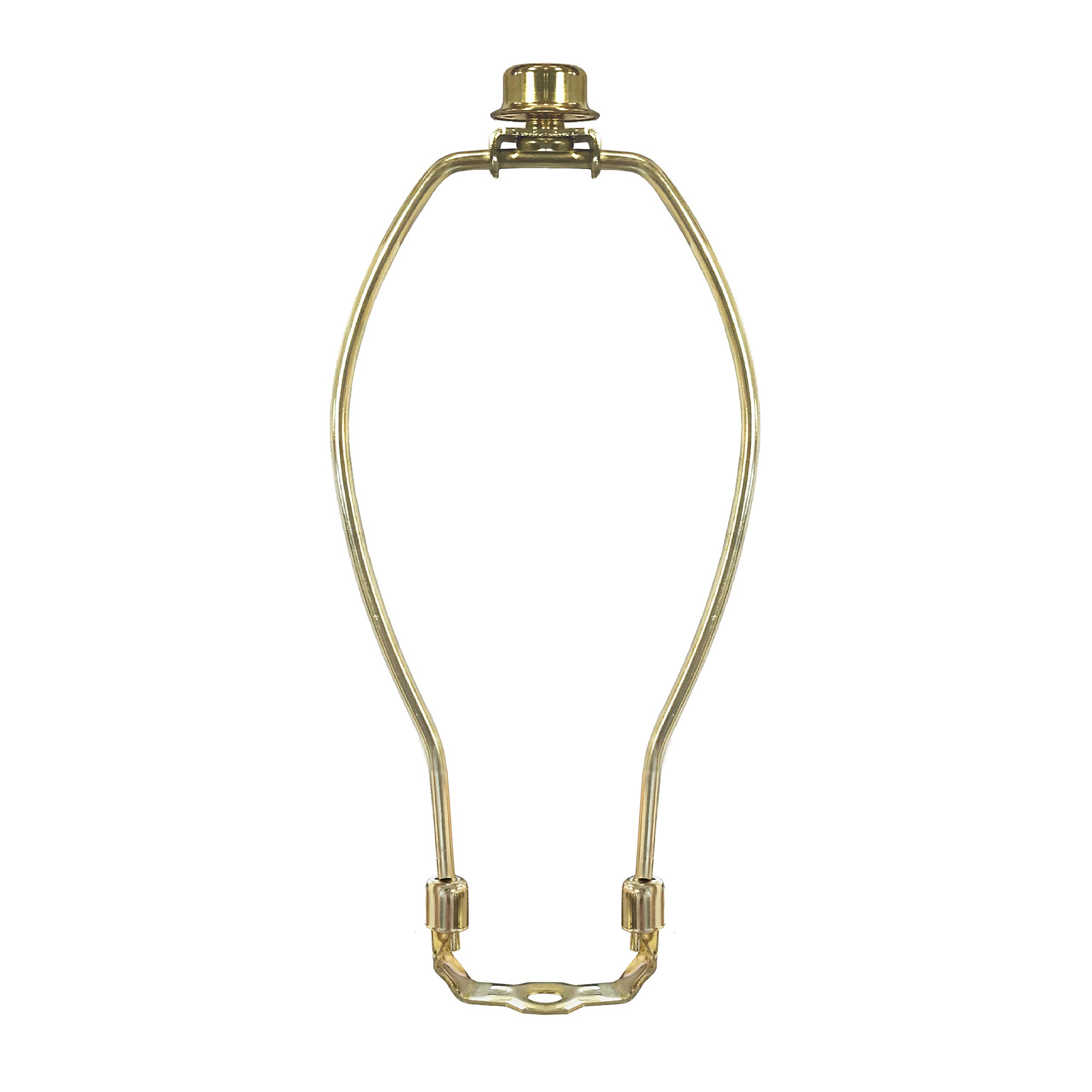 11 Inch Polished Brass Lamp Shade Harp Holder with Finial - Heavy Duty DIY Repair/Replacement Part for Table & Floor Lamps - Perfect for Home Decor, Living Room, Bedroom Lighting Upgrade