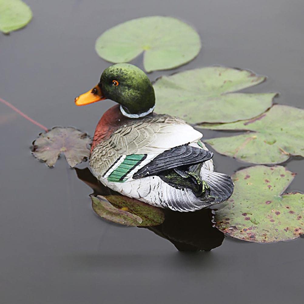 Floating Mandarin Duck Statue - Handcrafted Garden Pond Decor for Outdoor Water Features | Perfect for Ponds, Fountains & Backyard Landscaping