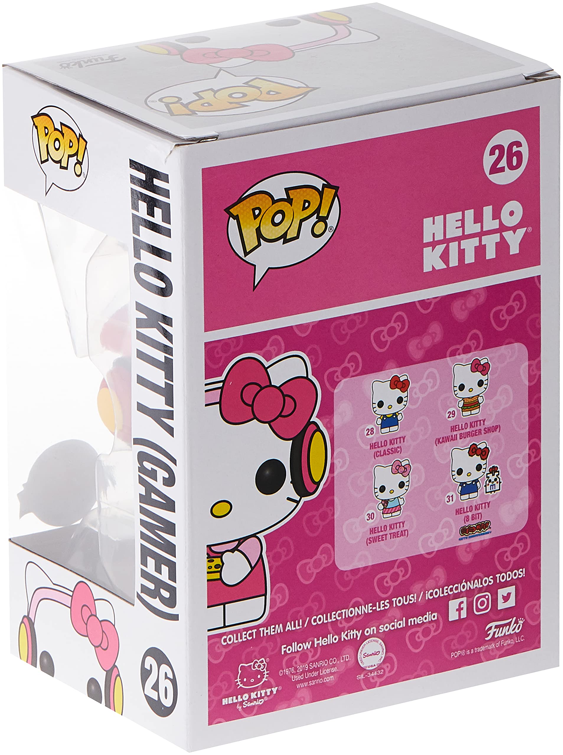 Funko Pop! Hello Kitty Gamer Vinyl Figure #26 - GameStop Exclusive Collectible for Anime & Gaming Fans - Perfect for Display, Gifts, and Gaming Room Decor