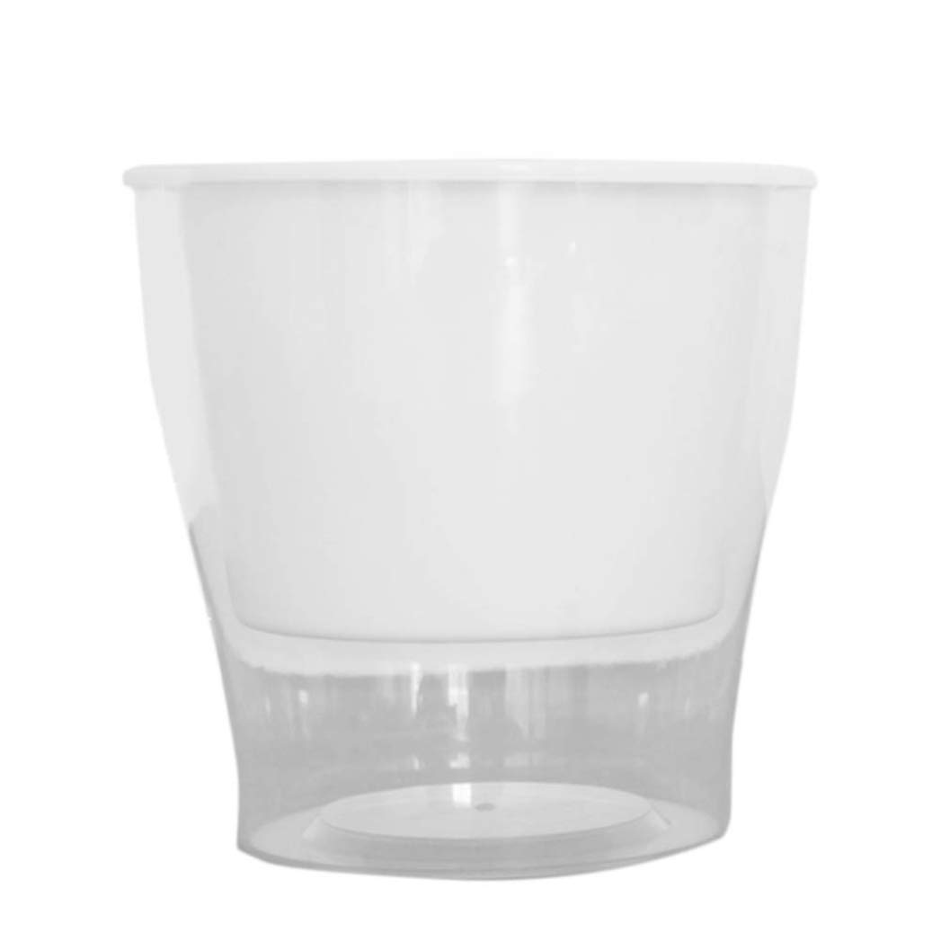 Self-Watering Flower Pot - Transparent Hydroponic Planter for Home, Office & Patio Decor | Desktop Garden Planter for Succulents, Herbs & Small Plants | Perfect for Indoor Gardening, Workspace Greenery & Outdoor Decor