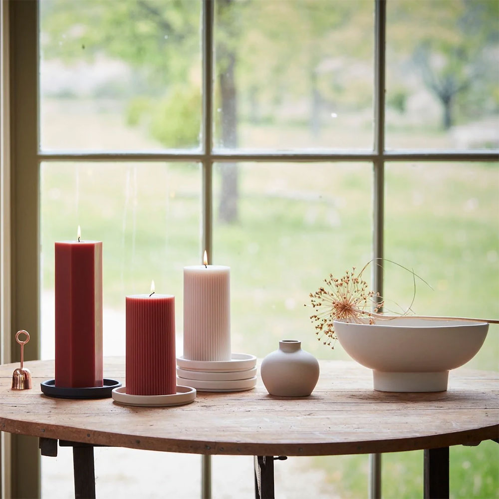 Large Hexagon Pillar Candle - 6