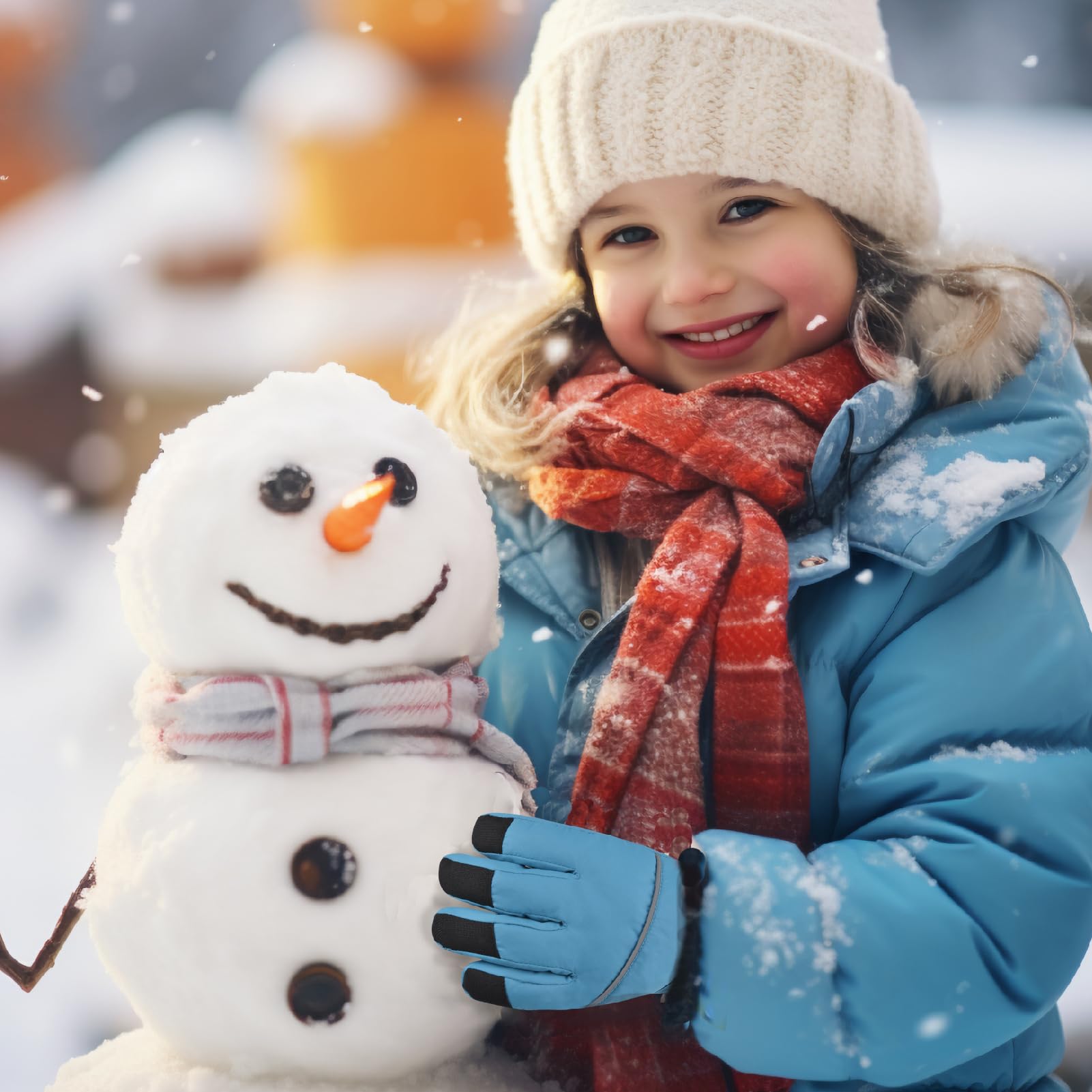 JEELAD Kids Winter Snow Gloves - Waterproof Ski Gloves for Boys & Girls, Warm Snowboard Gloves for Cold Weather - Perfect for Skiing, Snowboarding & Outdoor Winter Activities