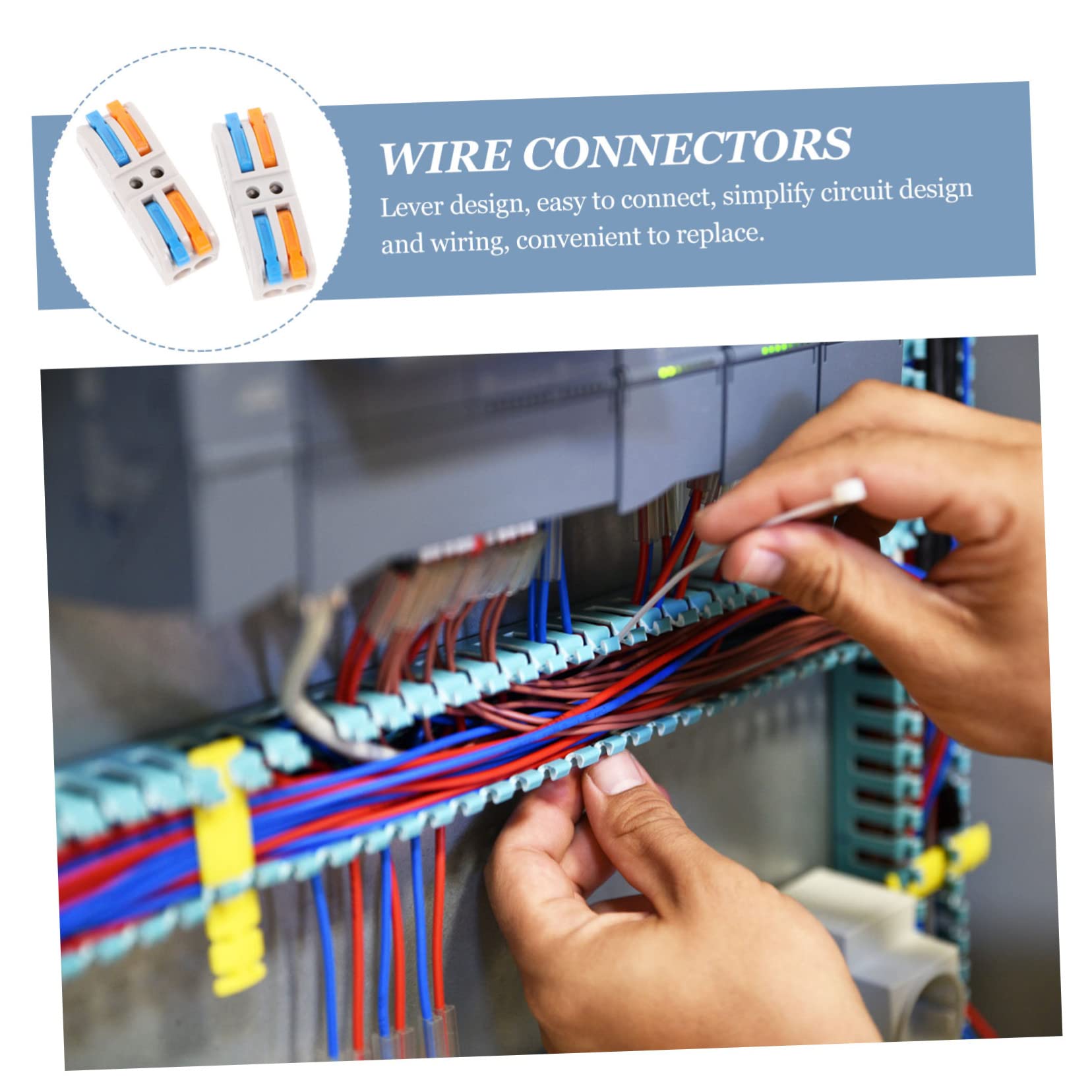 10pcs Electrical Wire Connectors - Lever Nut Splice Terminal Blocks for Secure Wiring - Ideal for Home, Office & DIY Electrical Projects