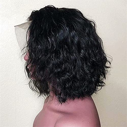 Short Bob Wigs Water Wave 13x4 HD Lace Front Human Hair Wig - Preplucked Baby Hair, Bleached Knots, Remy Virgin Hair 8