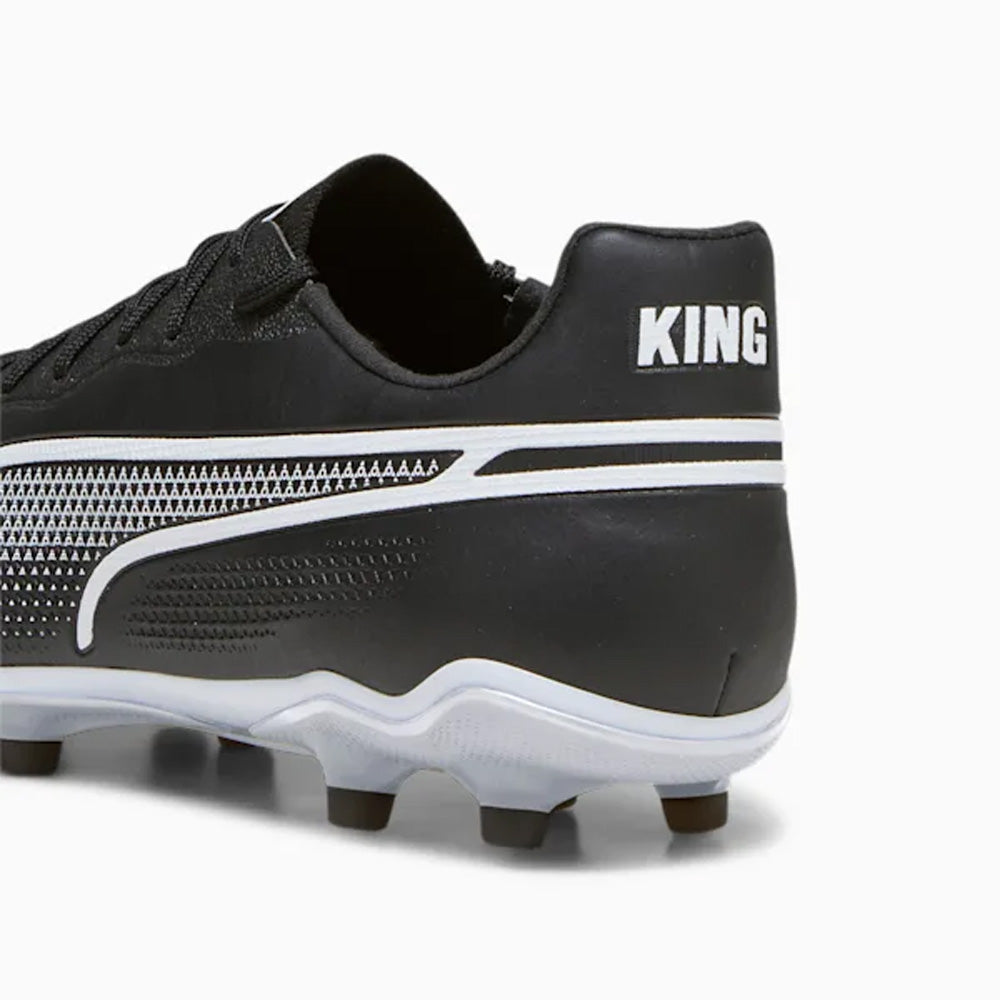 Puma King Pro FG/AG Soccer Cleats for Men - Black/White Football Shoes - Perfect for Artificial Grass & Firm Ground - Ideal for Training & Competitive Matches