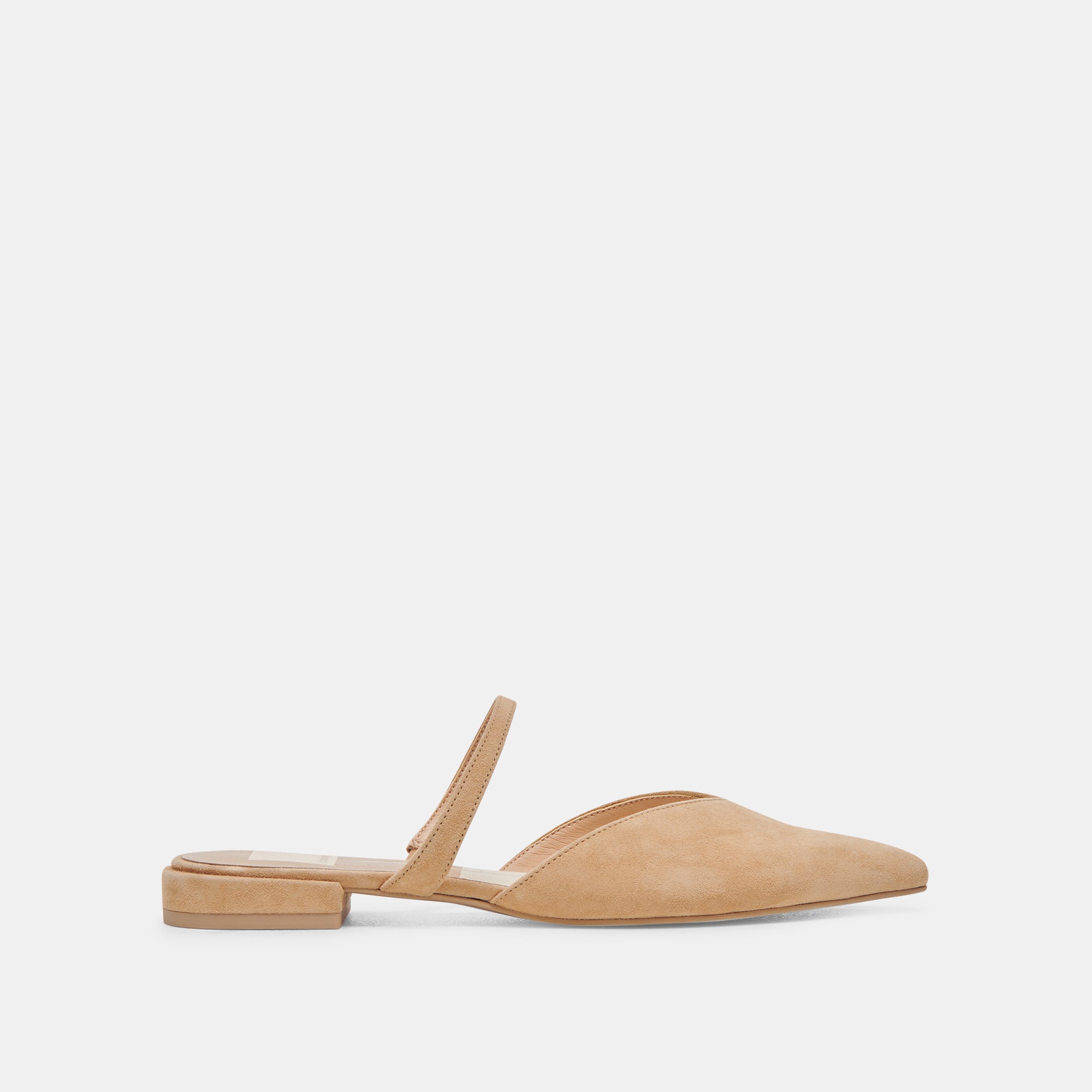 KANIKA Women's Tan Suede Flats - Comfortable Casual Shoes for Work, Office, and Everyday Wear