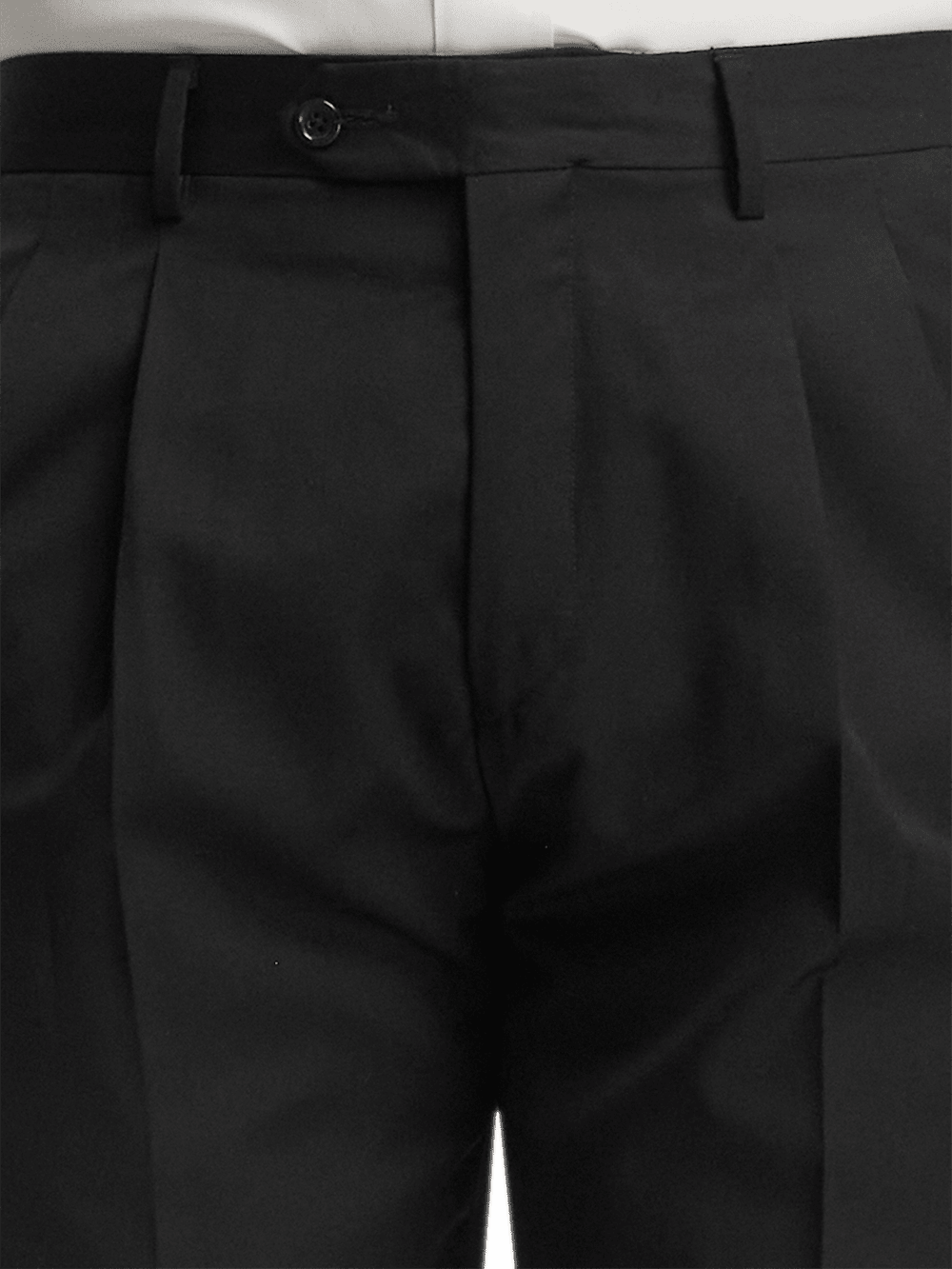 Premium Wool Gabardine Dress Pants for Men - Classic Black Formal Trousers for Office, Business & Wedding Occasions