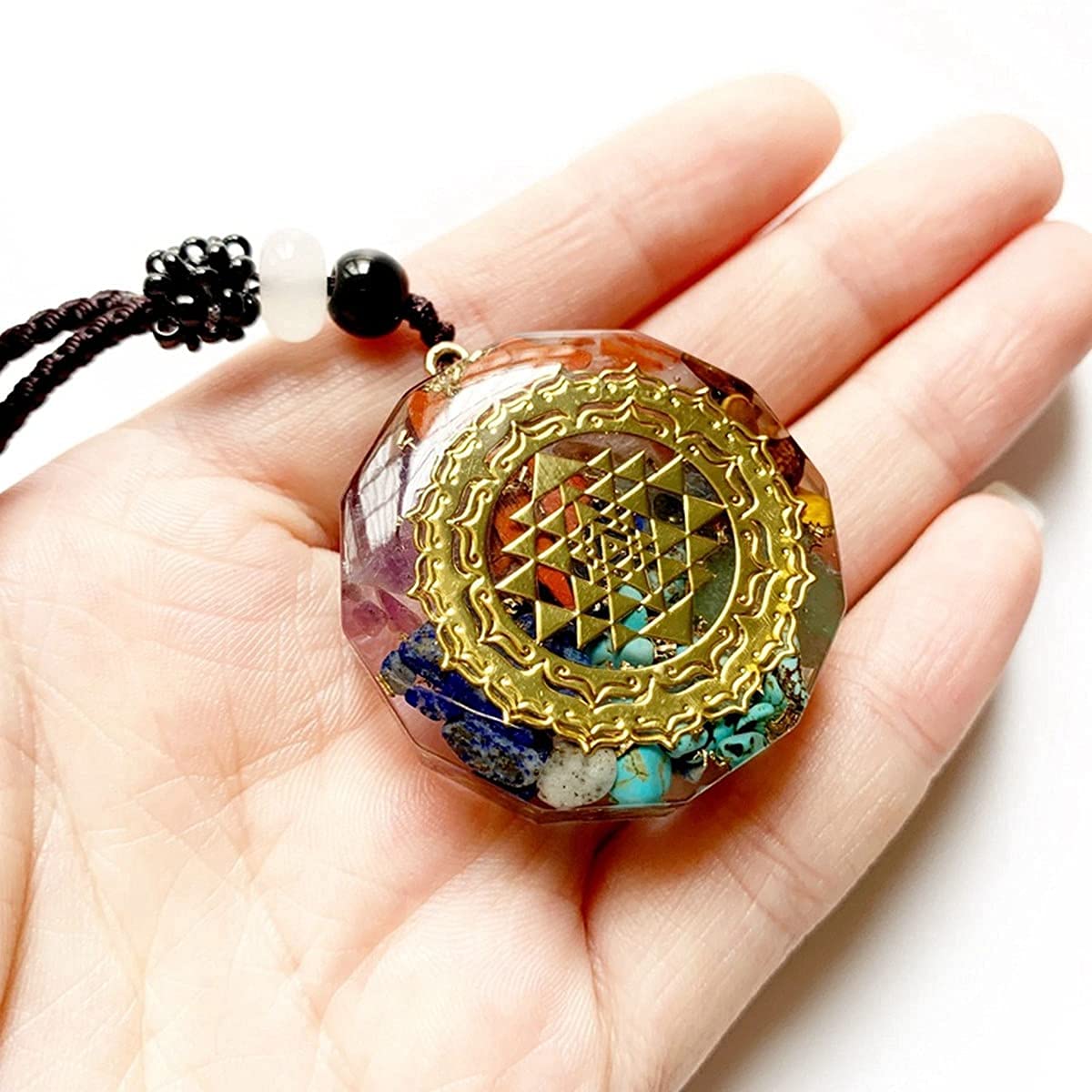 7 Chakra Stones Resin Molds - Mandala Keychain & Flower of Life Pendant Silicone Molds for DIY Jewelry Making, Crystal Casting, Wall Decor - Perfect for Meditation, Yoga Gifts & Spiritual Home Decor