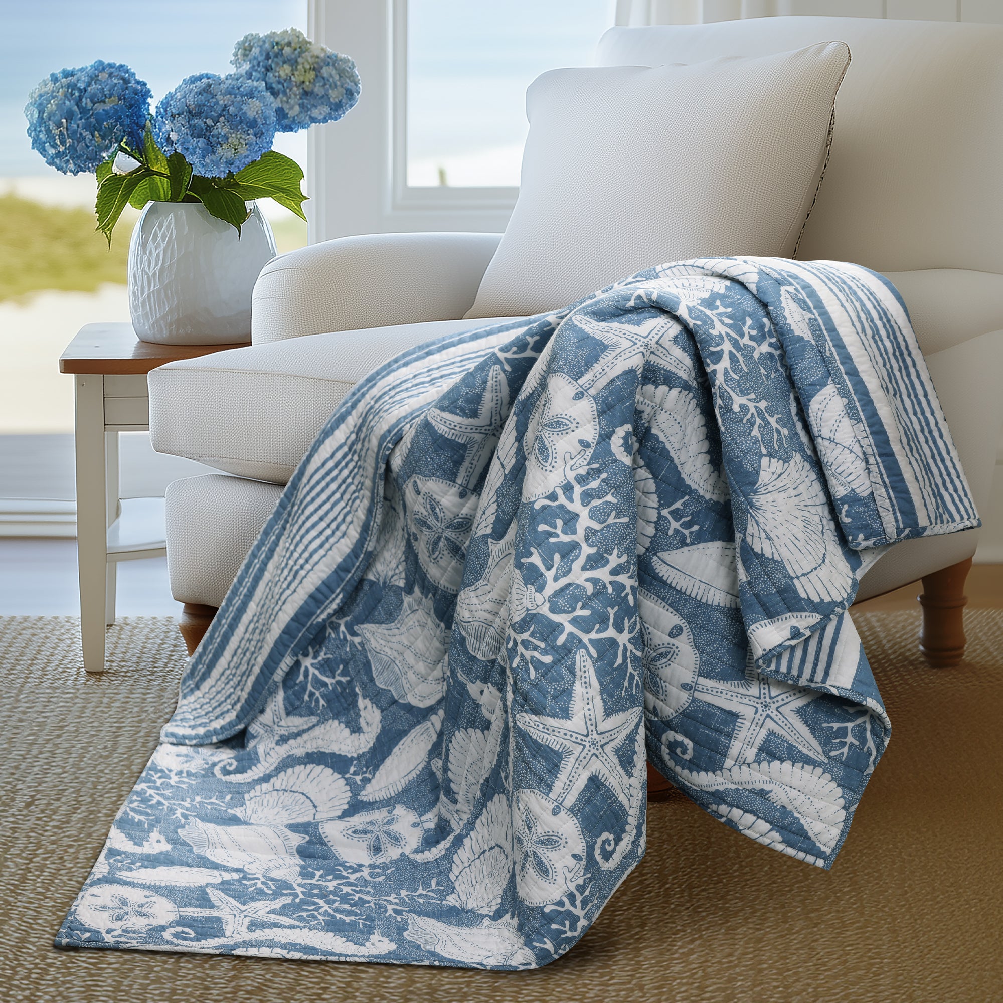 Stillwater Quilted Throw Blanket - Soft & Cozy Lightweight Bedspread for Couch, Sofa, Bed - Perfect for Living Room, Bedroom & Outdoor Use