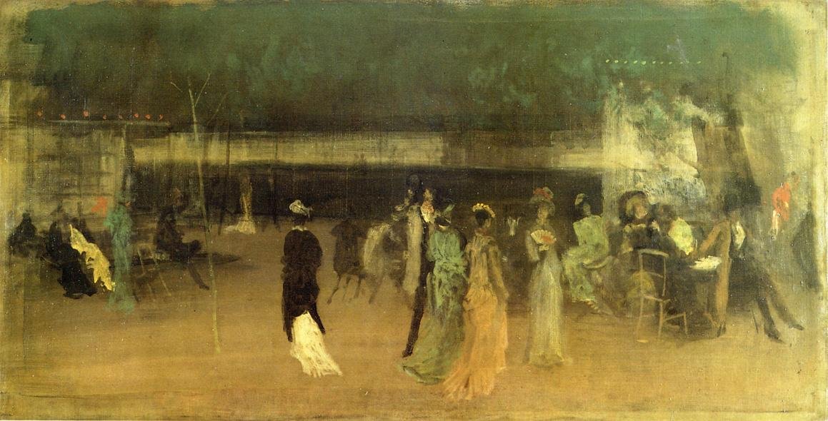 James Abbott McNeill Whistler Cremorne Gardens No. 2 - 14x28 Inch Premium Canvas Art Print - Perfect for Living Room, Bedroom & Office Wall Decor