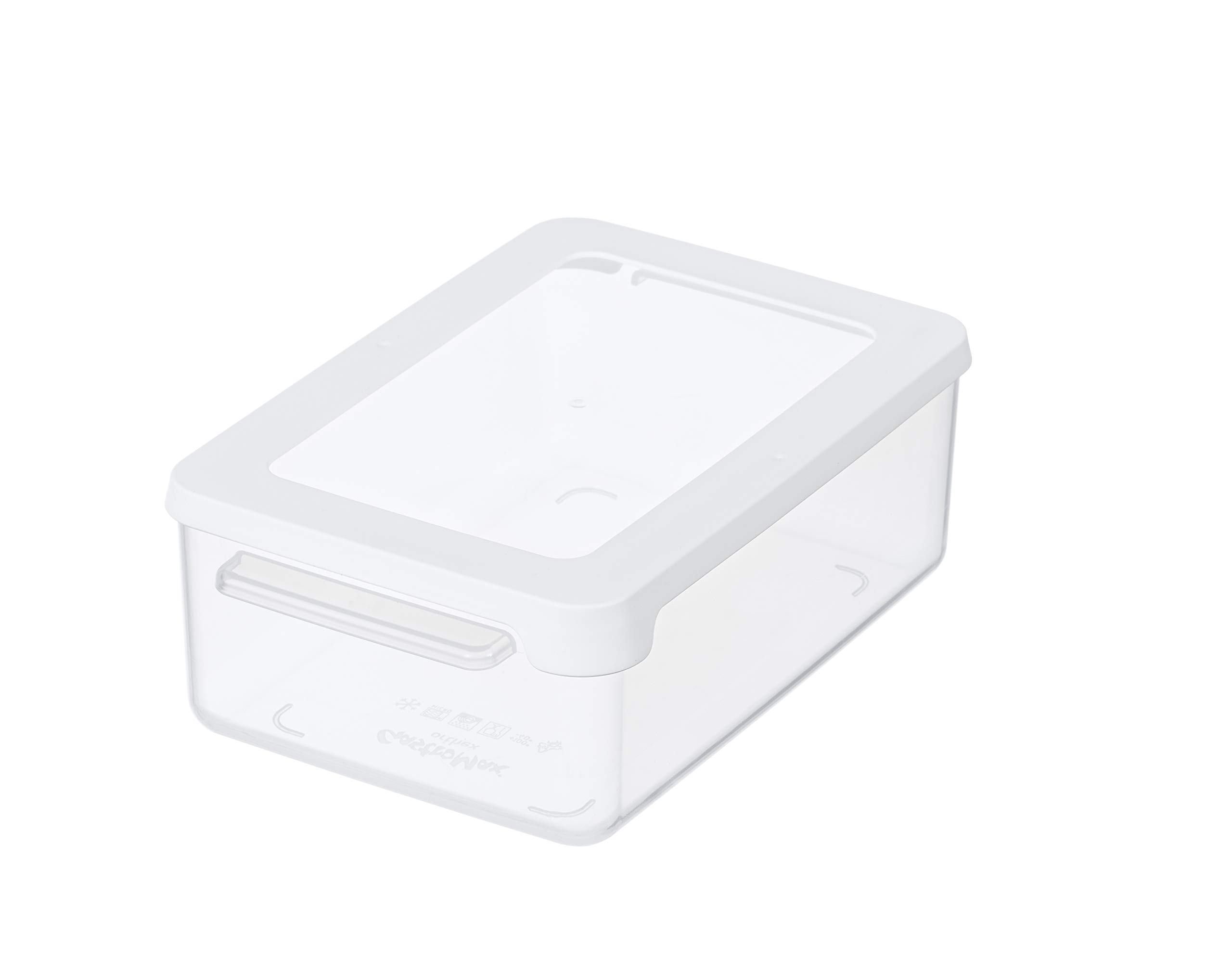 1L Clear White Airtight Food Storage Container for Kitchen, Pantry & Meal Prep - BPA-Free Plastic, Stackable & Leak-Proof