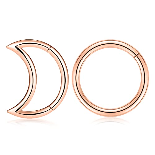 Style3:Rose Gold with Moon Shape