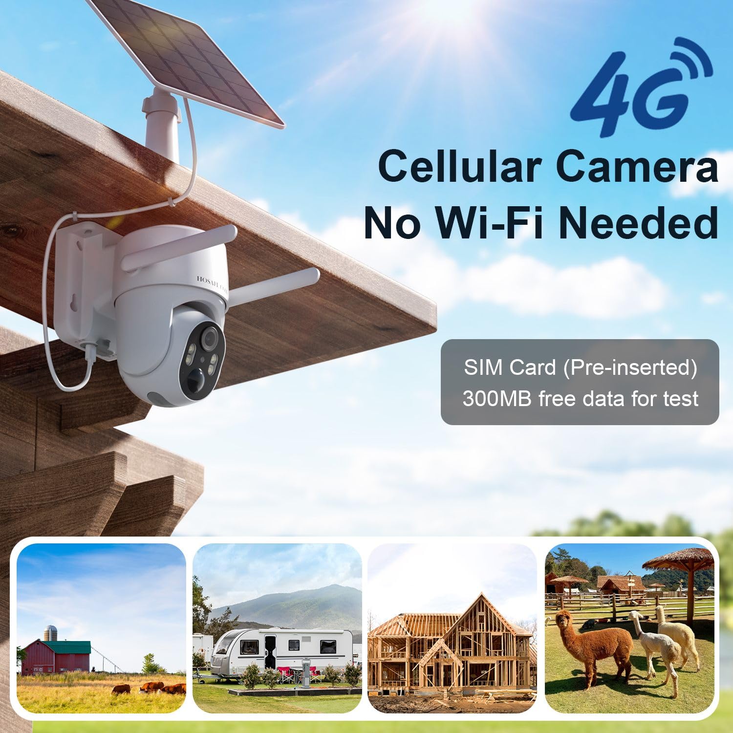 4G Solar Security Camera Wireless Outdoor - 2 Pack, No WiFi Needed Cellular Trail Camera for Home Surveillance, Hunting & Wildlife Monitoring