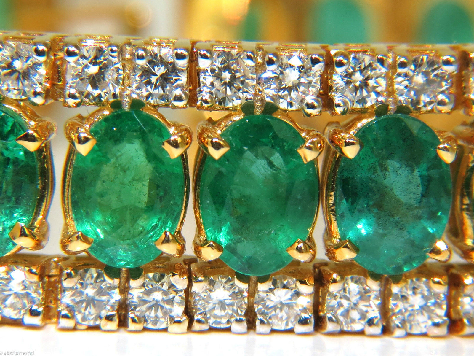 32CT Natural Vivid Green Emerald Diamond Bracelet - G/VS Multirow Tennis Bracelet for Women, Perfect for Weddings, Parties & Special Occasions