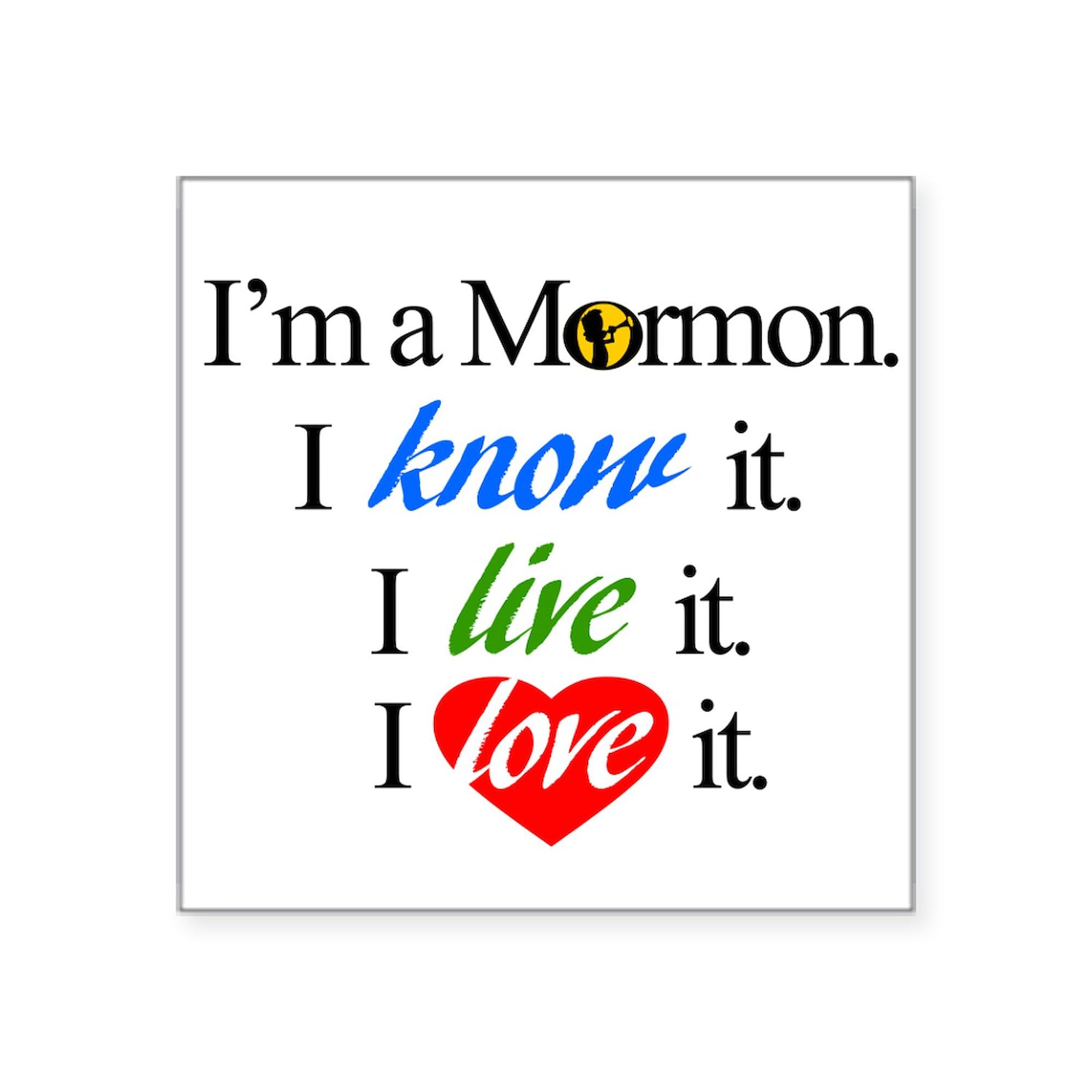 I'm A Mormon Square Sticker 3