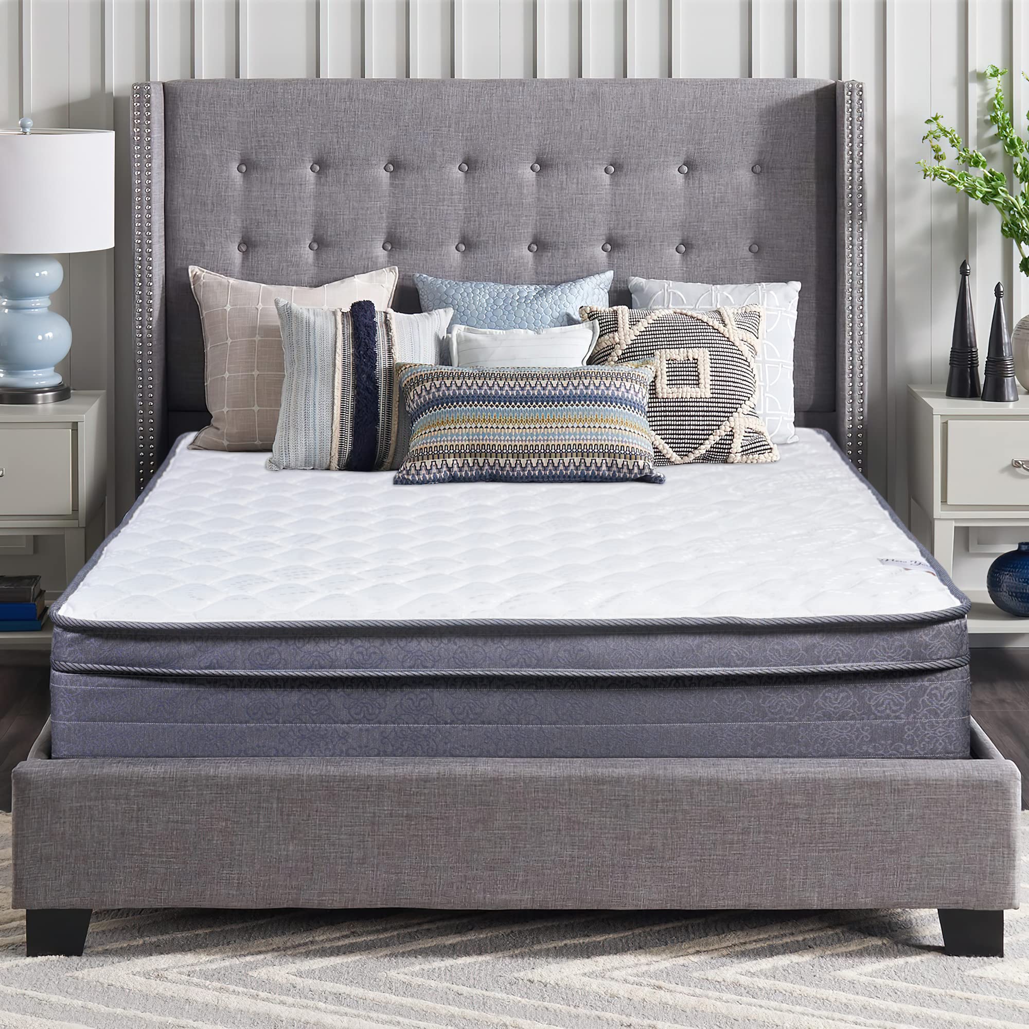10-Inch Medium Plush Hybrid Euro Top Foam Encased Innerspring Mattress - Full Size for Back Pain Relief & Better Sleep | Perfect for Guest Rooms, Dorms & Small Bedrooms