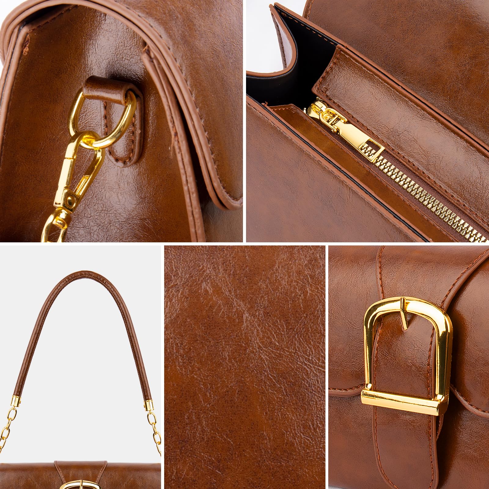 Stylish Women's Crossbody Shoulder Bag - Soft PU Leather Small Purse & Trendy Tote Clutch Handbag for Everyday Use, Work, Travel & Shopping