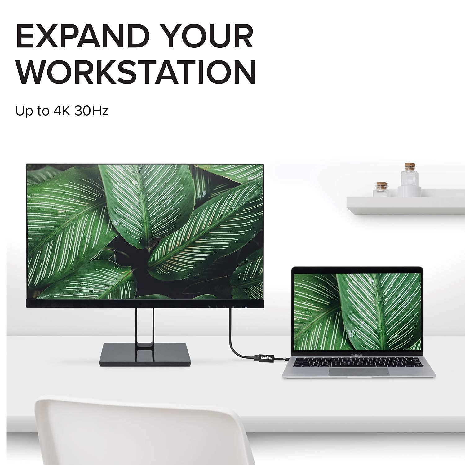 Plugable USB C Adapter Bundle - USB C to Ethernet, HDMI, DisplayPort & VGA - Thunderbolt 3 Compatible with MacBook Pro, Windows Laptops - Perfect for Home Office, Gaming & Multi-Monitor Setups