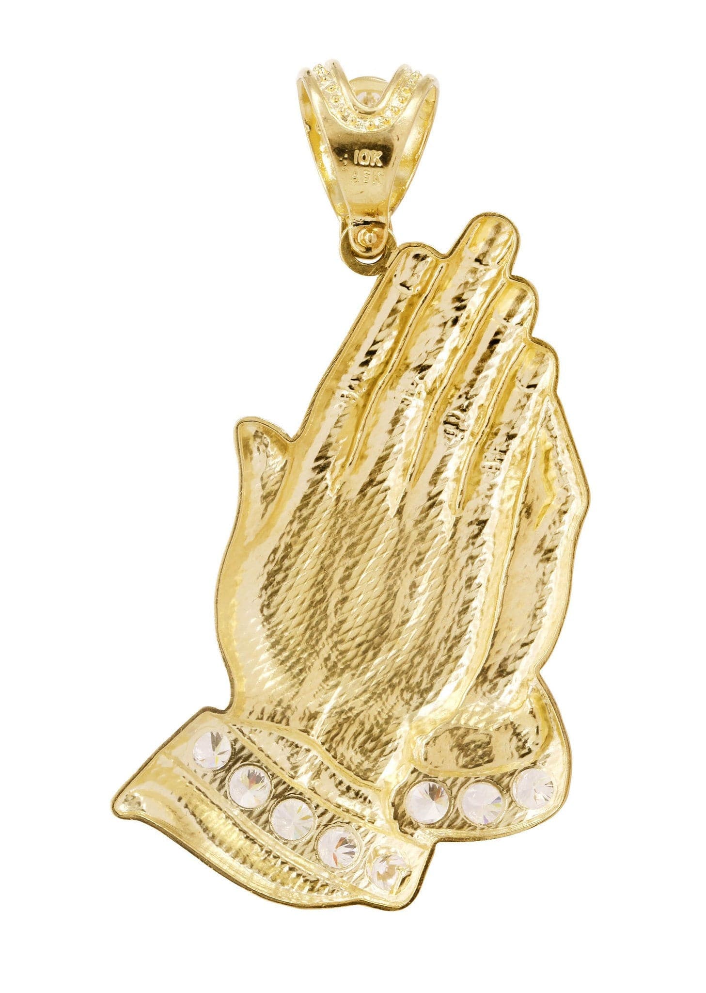 10K Gold Praying Hands Pendant Necklace - 16.2 Grams Religious Jewelry for Women & Men - Perfect for Prayer, Gifts & Special Occasions