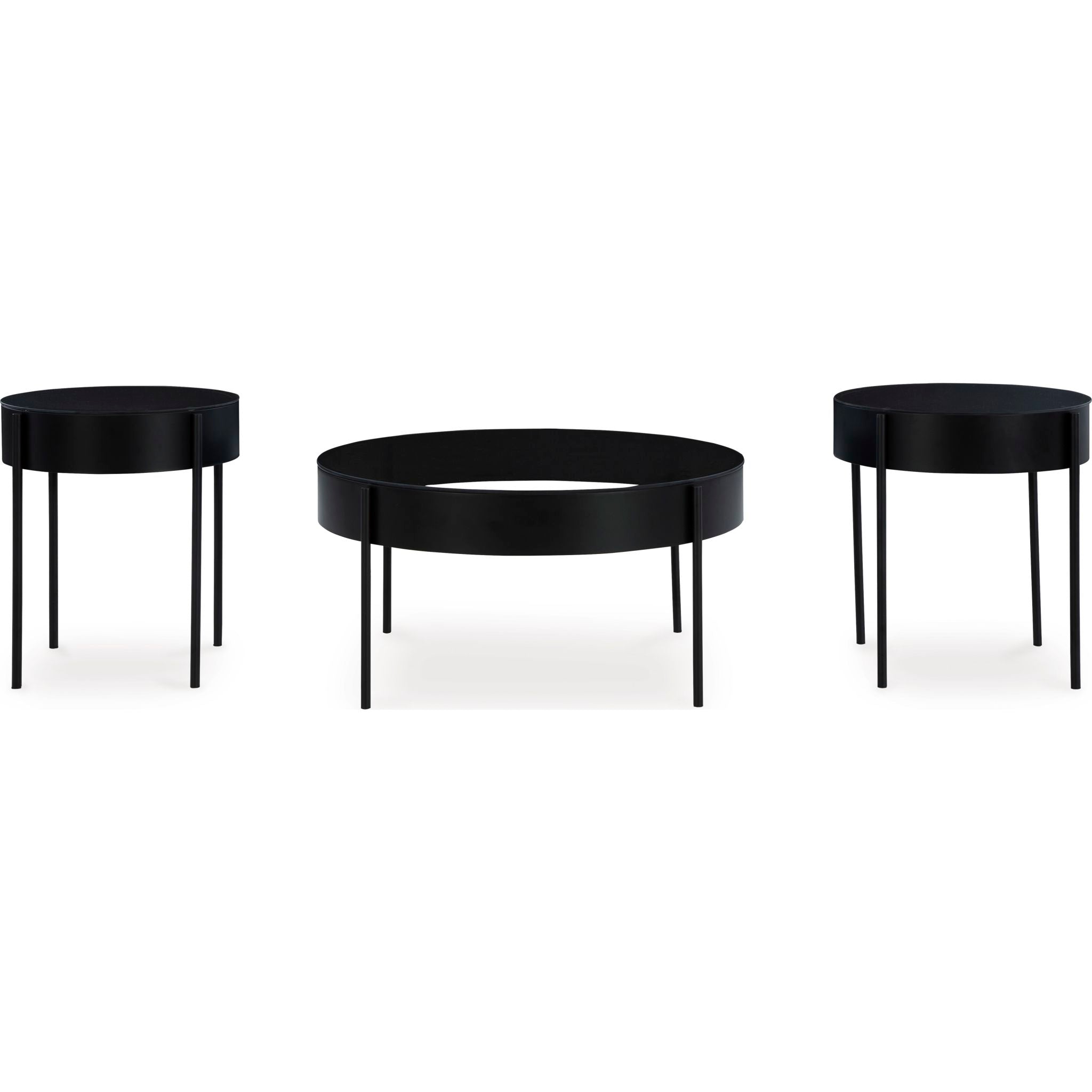 Ardoline 3-Pack Black Folding Tables - Portable Lightweight for Parties, Camping & Outdoor Events