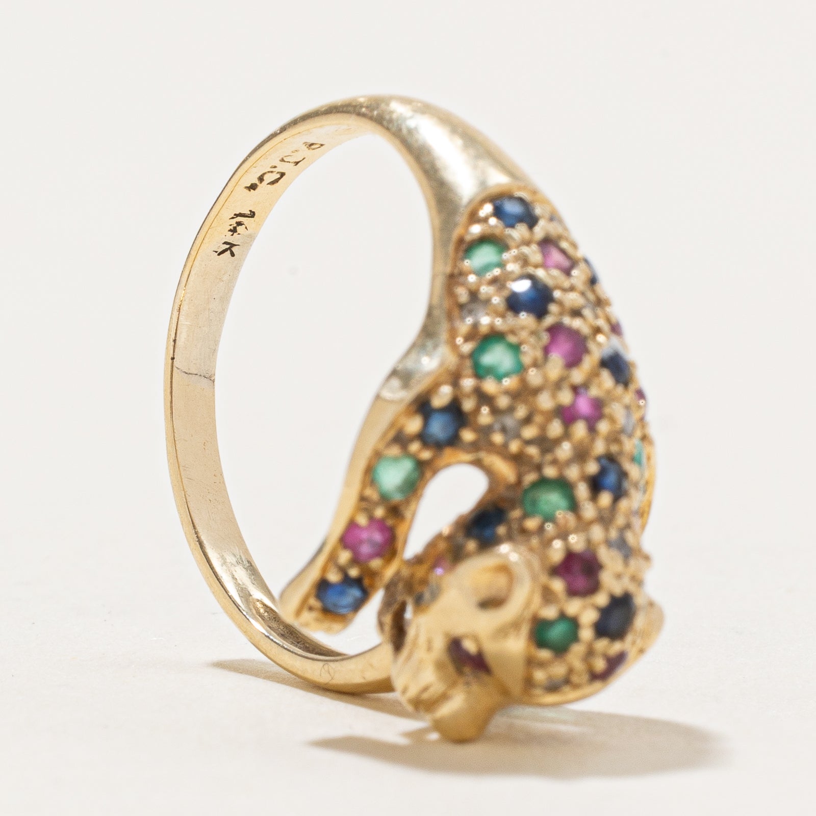 Exquisite Multi Gemstone Panther Ring - 0.03ctw & 0.50ctw Options - Size 5.75 - Elegant Jewelry for Women - Perfect for Parties, Date Nights & Special Occasions