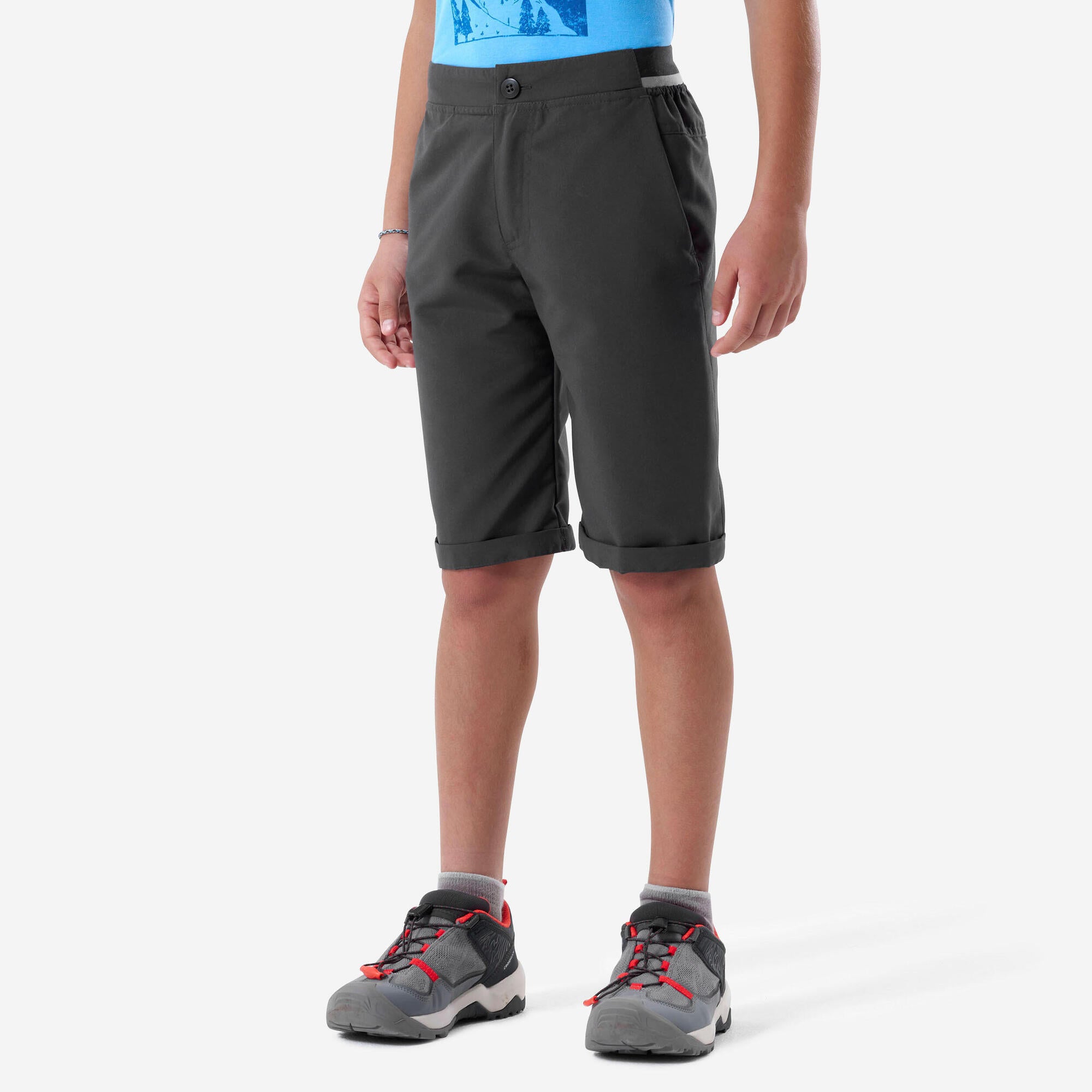 Quechua MH100 Kids' Hiking Shorts for Boys & Girls Ages 7-15 | Lightweight Quick-Dry Outdoor Adventure Shorts for Camping, Hiking & Summer Activities