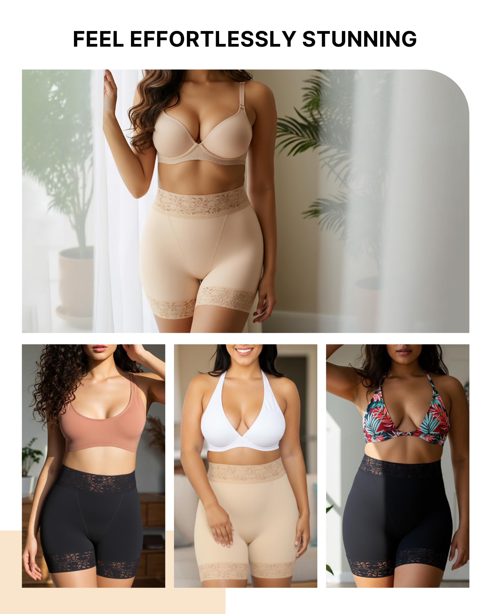 SHAPELLX Women's Butt Lifting Shapewear - Tummy Control Faja Shaping Shorts with Thigh Slimming - Mid Waist Shaper for Body Contouring & Confidence Boost | Perfect for Workouts, Dresses & Everyday Wear