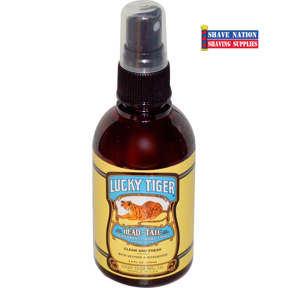 Lucky Tiger Head to Tail Deodorant Spray for Dogs - Natural Pet Odor Control for Fresh Smelling Fur - Perfect for Grooming, Travel & Daily Use