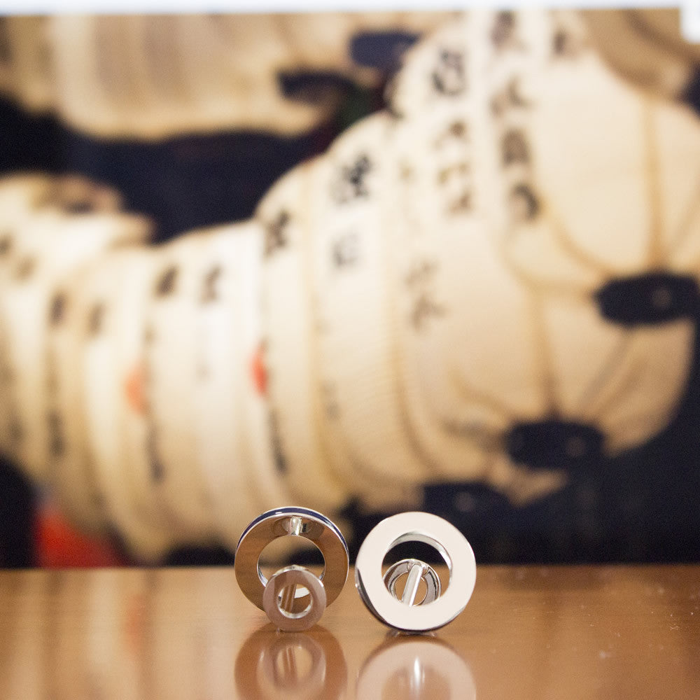 KingCuffs Round Ring Cufflinks for Men - Classic Stainless Steel Dress Shirt Accessories - Perfect for Weddings, Business Meetings & Formal Events