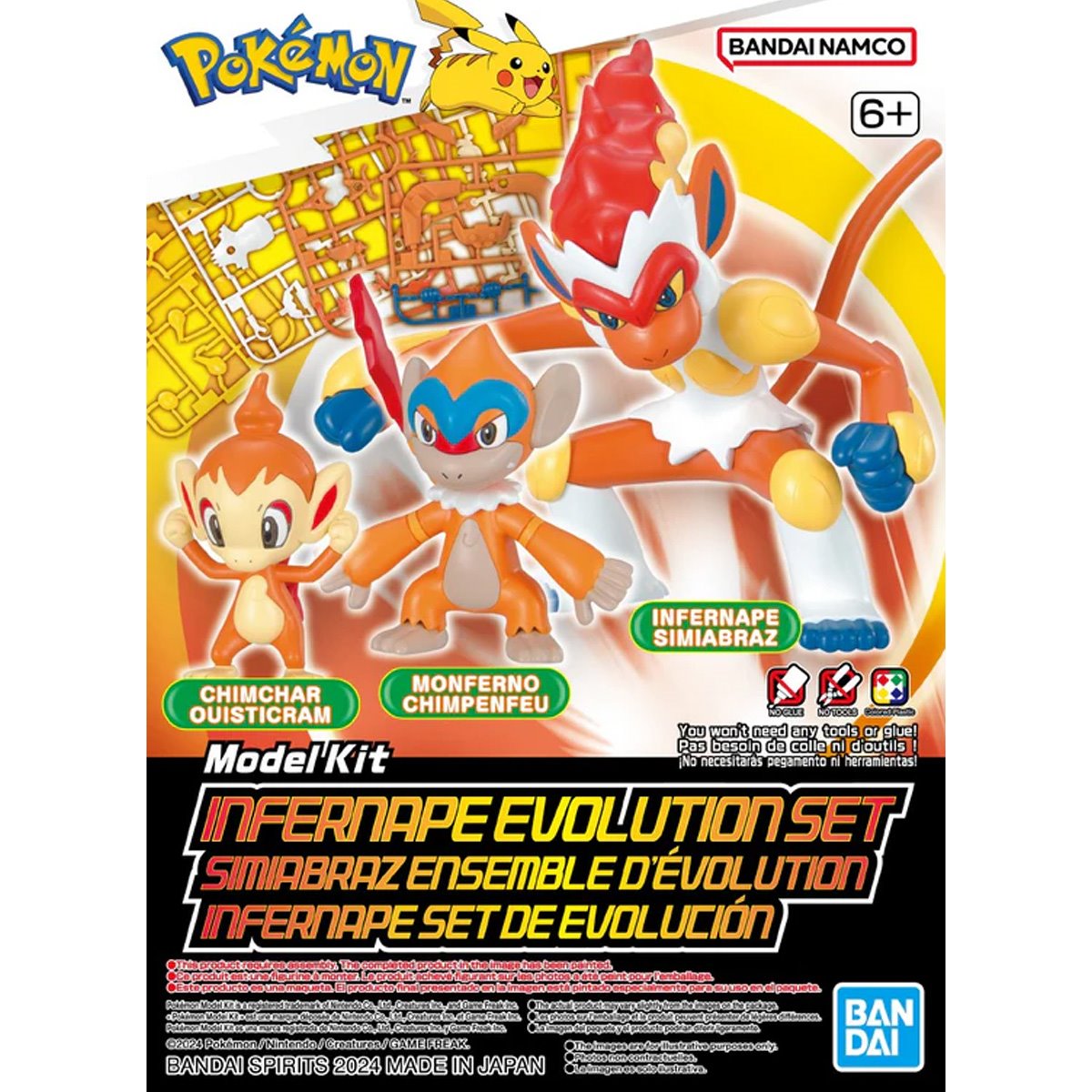 Bandai Pokemon Infernape Evolution Set Model Kit - Build & Collect Action Figure Toy for Kids & Adults - Perfect for Display, Gifts & Anime Fans