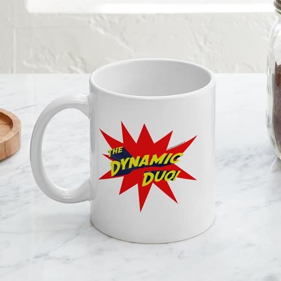 Dynamic Duo Ceramic Coffee Mug 11 oz (325 ml) - Perfect for Couples, Best Friends & Gift Giving - Ideal for Coffee, Tea & Hot Drinks at Home or Office