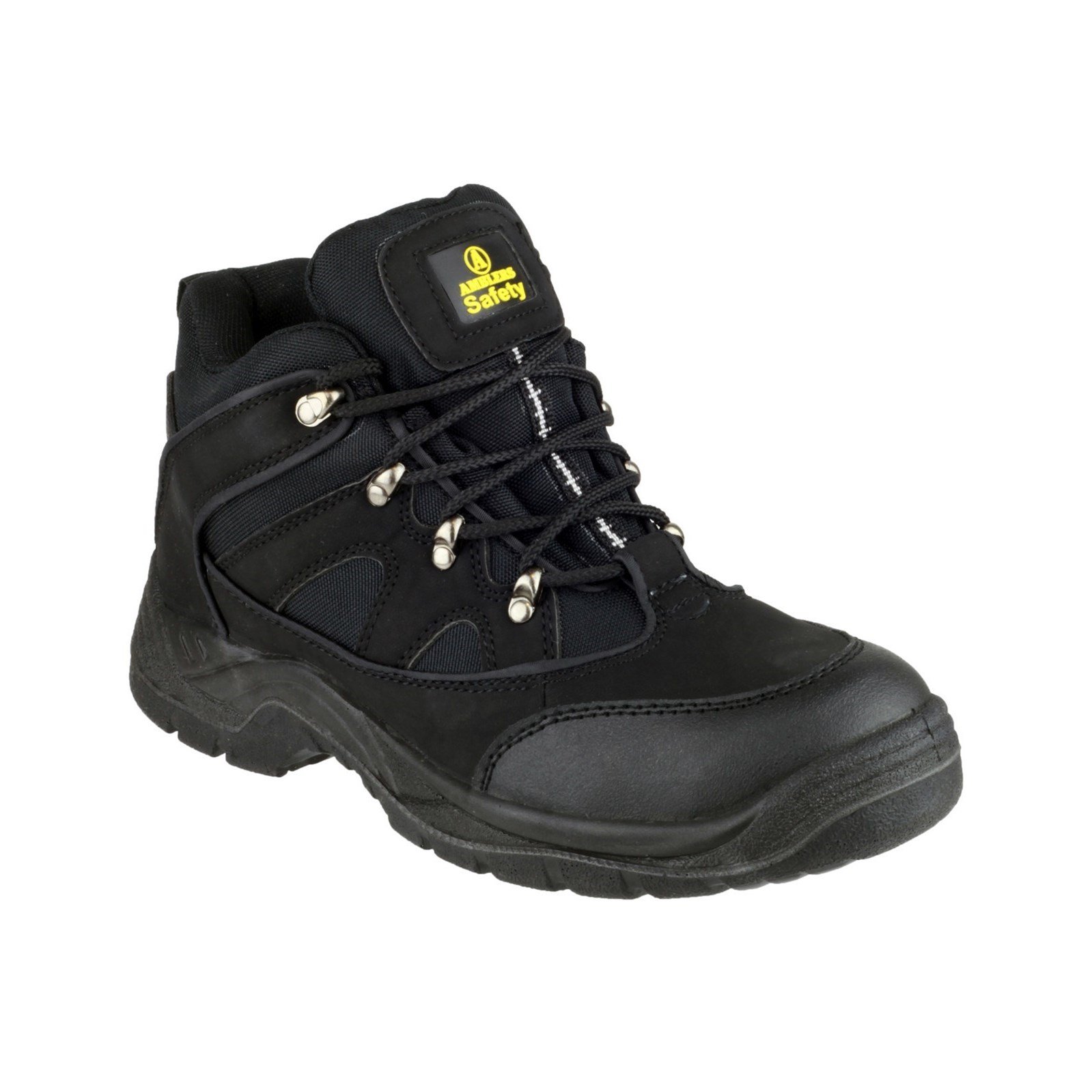 Men's FS151 Vegan-Friendly Safety Boots - Black, UK 13 (EU 48) - Slip-Resistant Work Shoes for Construction & Warehouse Safety