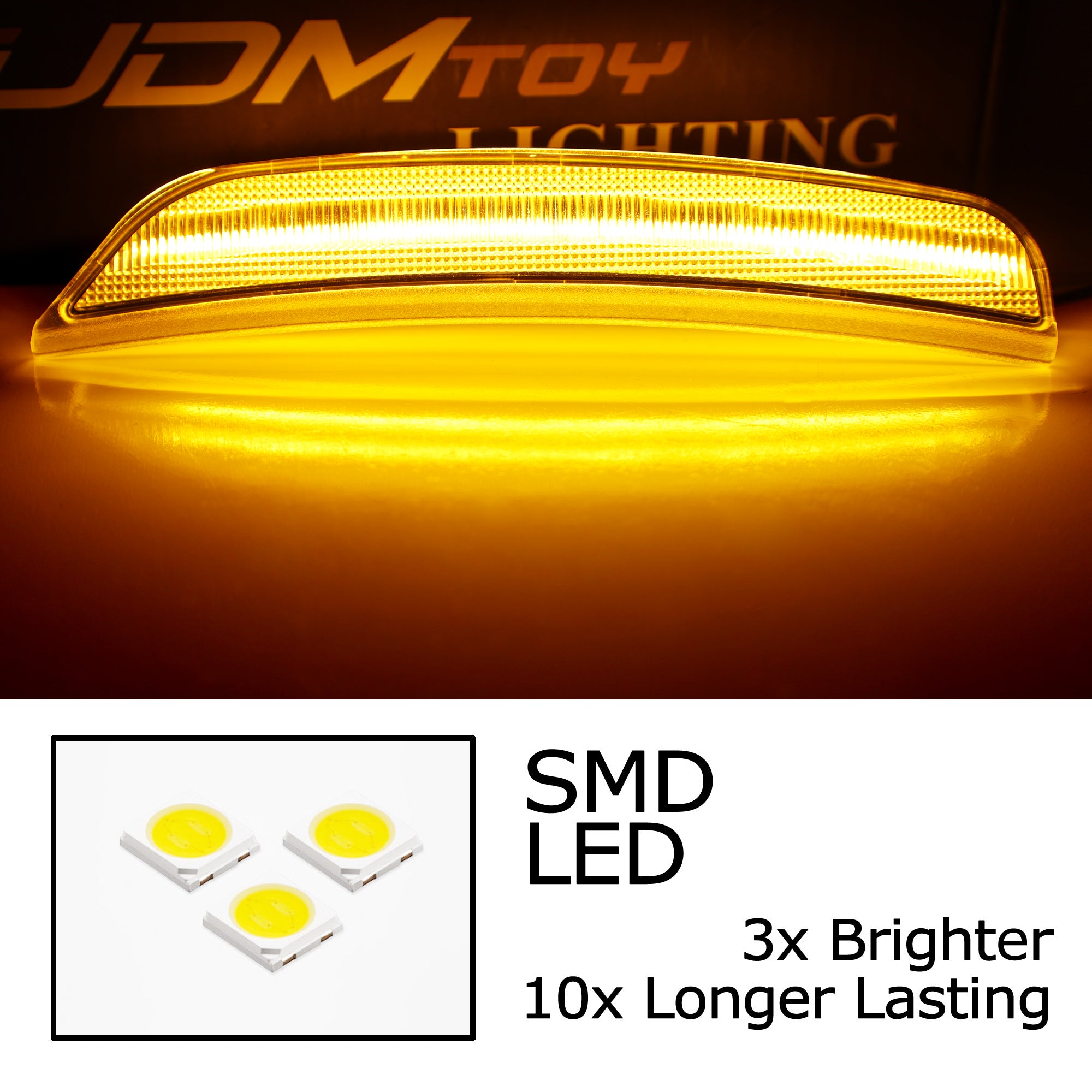 Amber LED Front Bumper Side Marker Lights for Dodge Durango 2021+ - Clear Lens, DRL Compatible | Perfect for Off-Roading, Night Driving & Custom Car Modifications
