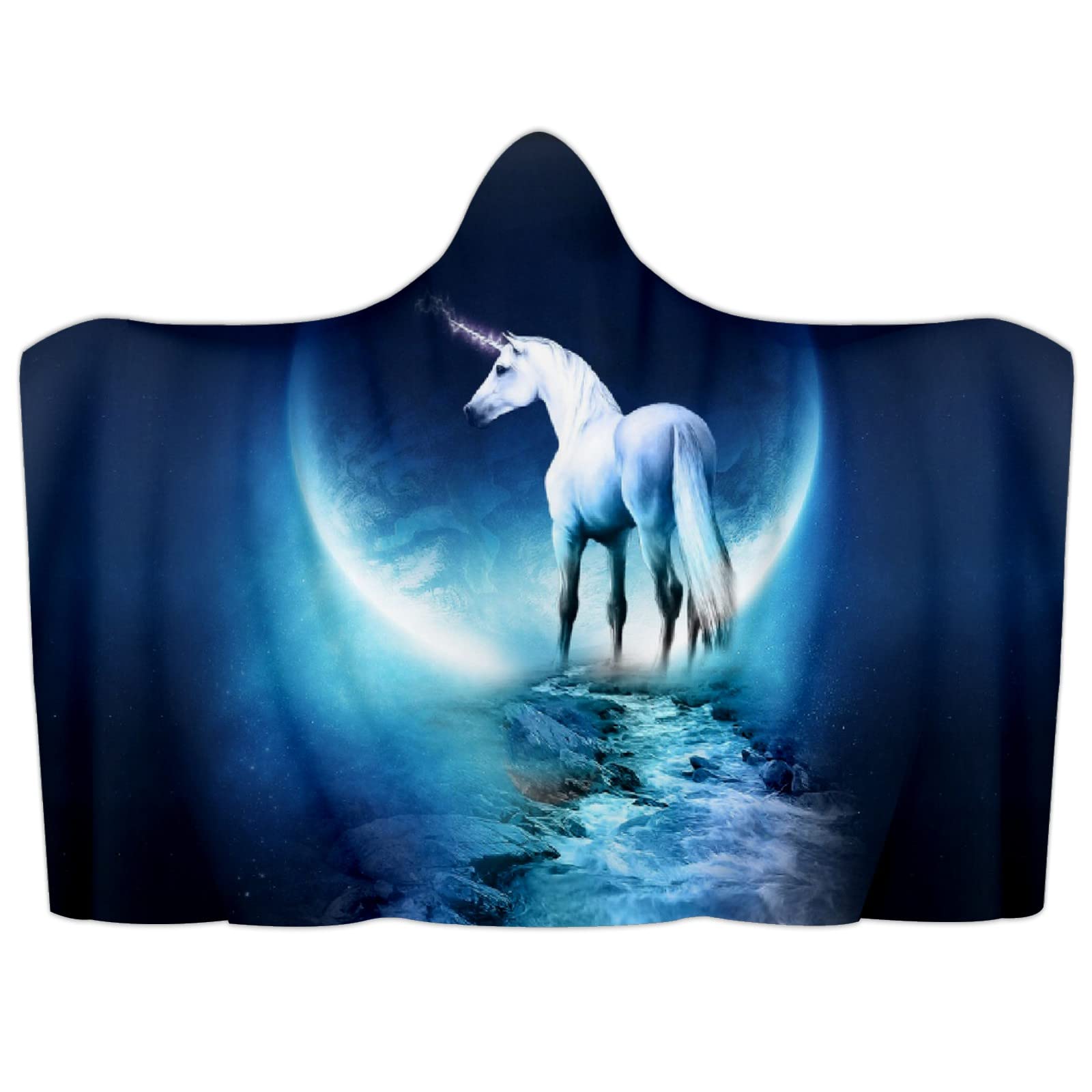 Soft Unicorn Hooded Blanket for Kids - Cozy Fleece Wearable Blanket for Boys & Girls - Perfect for Nap Time, Movie Nights & Playtime