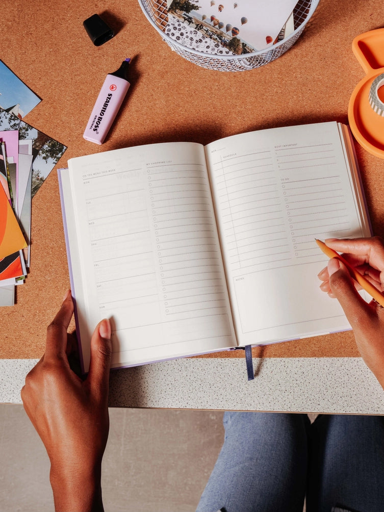 Undated Daily Planner Notebook - Premium Paper for Productivity & Organization | Perfect for Work, School & Personal Goal Setting