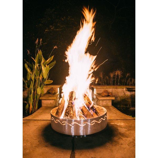 Fire Surfer Outdoor Fire Pit - Portable & Durable Steel Fire Bowl for Backyard, Camping, and Beach Bonfires - Perfect for Roasting Marshmallows & Relaxing Under the Stars