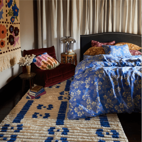 Premium Salina Lapis Linen Quilt Cover Set - Queen Size, 100% Natural Breathable Fabric, Soft & Comfortable for All Seasons - Perfect for Master Bedroom, Guest Room, and Cozy Home Decor