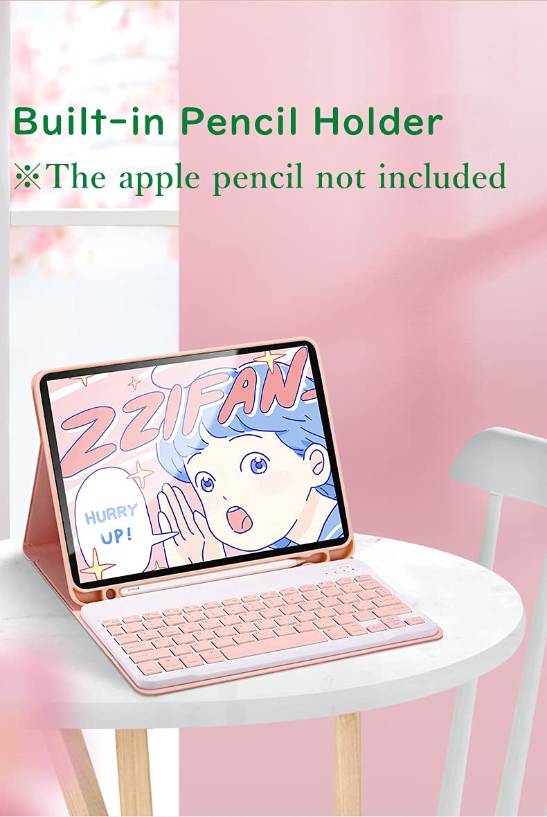 Premium Bluetooth Keyboard Case for iPad Mini 7 (2024) & iPad Mini 6 (2021) - Detachable Wireless Keyboard Cover with Apple Pencil Holder, Cute Yellow Design - Perfect for Work, Study & Travel