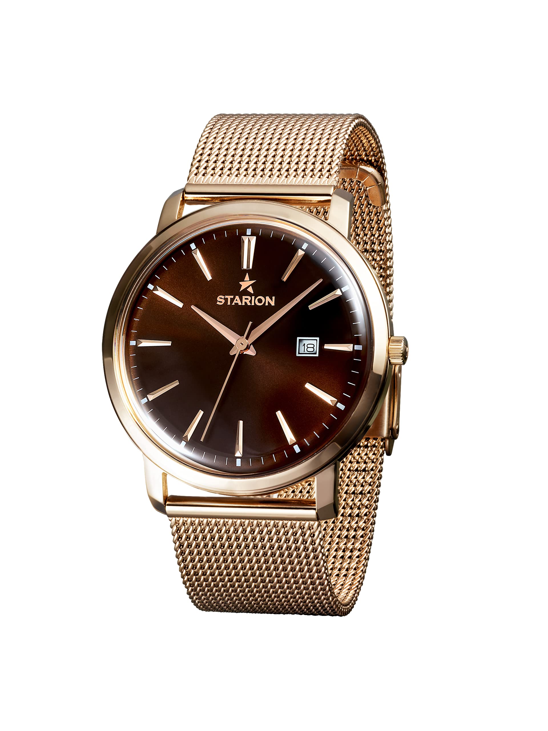 STARION Retro Watches for Men & Women - Japanese Automatic Movement with Date Display - Water Resistant Stainless Steel Case - Vintage Style Dress Watch for Business, Casual & Outdoor Activities