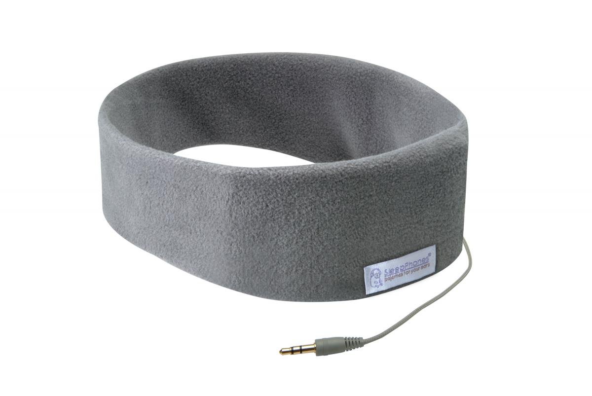 SleepPhones AcousticSheep Classic - Wireless Sleep Headphones for Side Sleepers | Ultra-Soft Fleece Headband with Built-in Speakers | Perfect for Sleeping, Meditation & Travel (Grey, Large Size) | Ideal for Insomnia Relief, Airplane Flights & Relaxation at Home