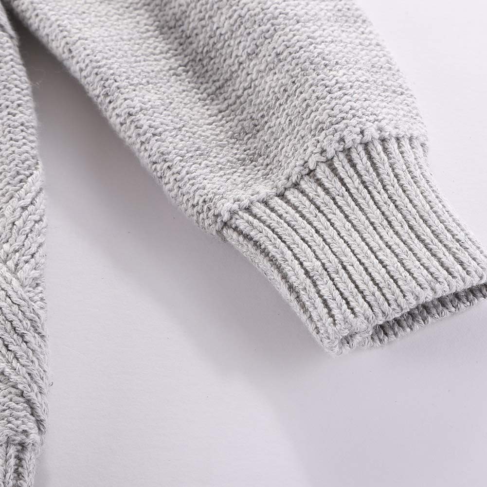 Boys' Solid Stand Collar Wool Cardigan - Warm Winter Sweater for Kids | Cozy Layering for School, Playdates & Outdoor Activities