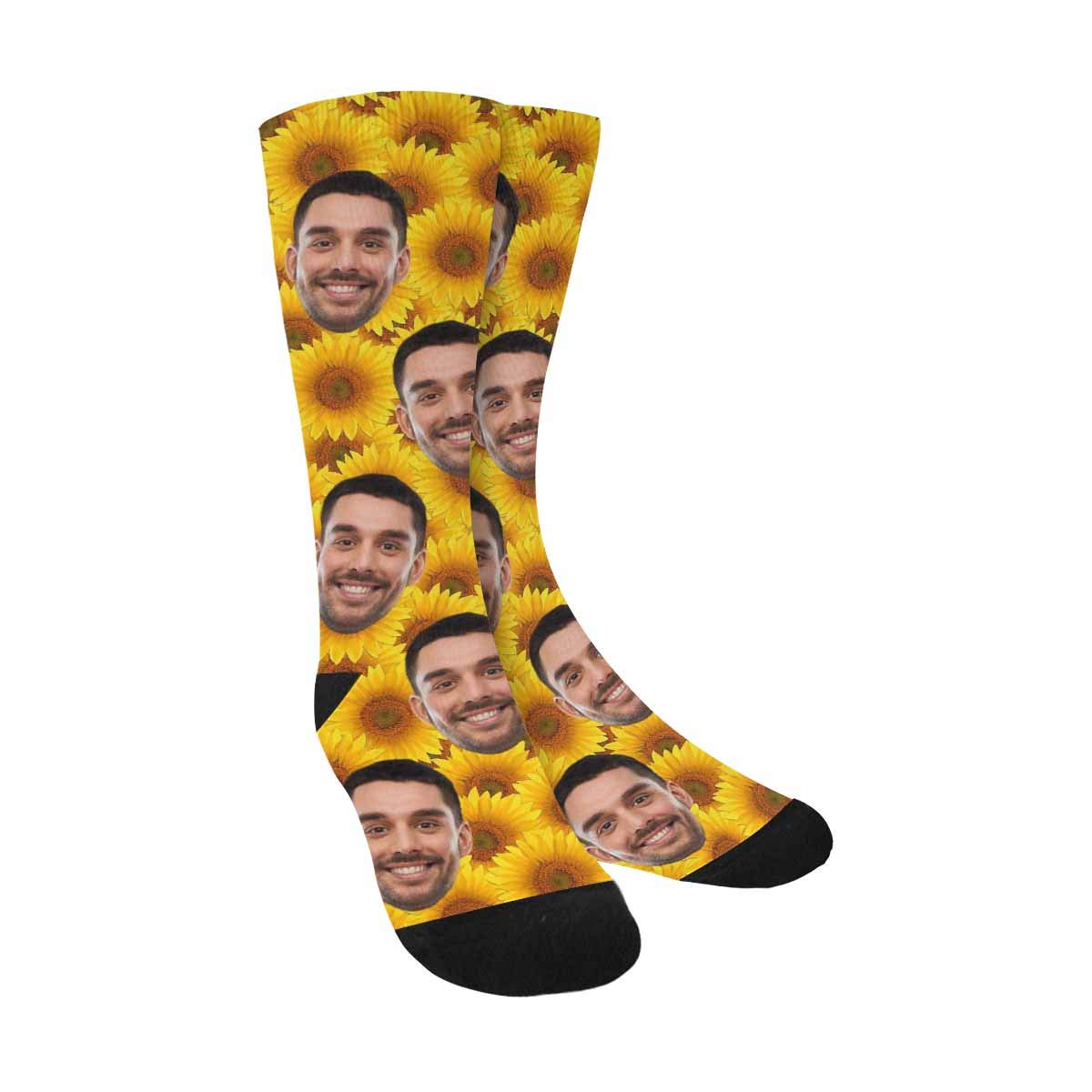 Custom Photo Print Sublimated Crew Socks - Personalized Funny Face Socks for Men & Women - Perfect for Gifts, Cosplay, and Sports Enthusiasts