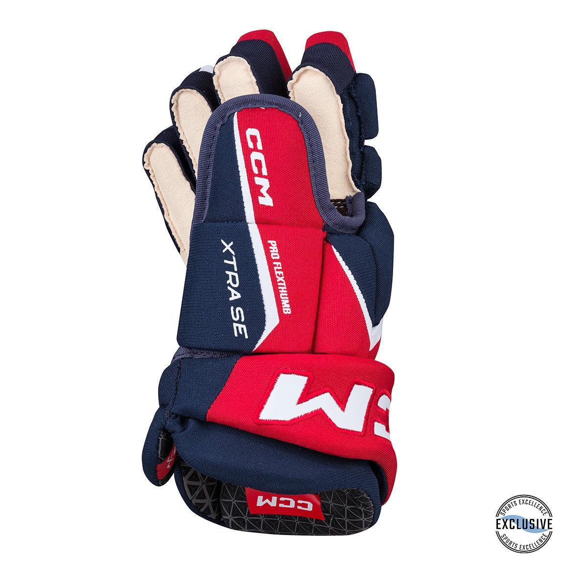 CCM Jetspeed XTRA SE Hockey Gloves for Junior Players - Lightweight Protective Gear for Ice Hockey Training & Games