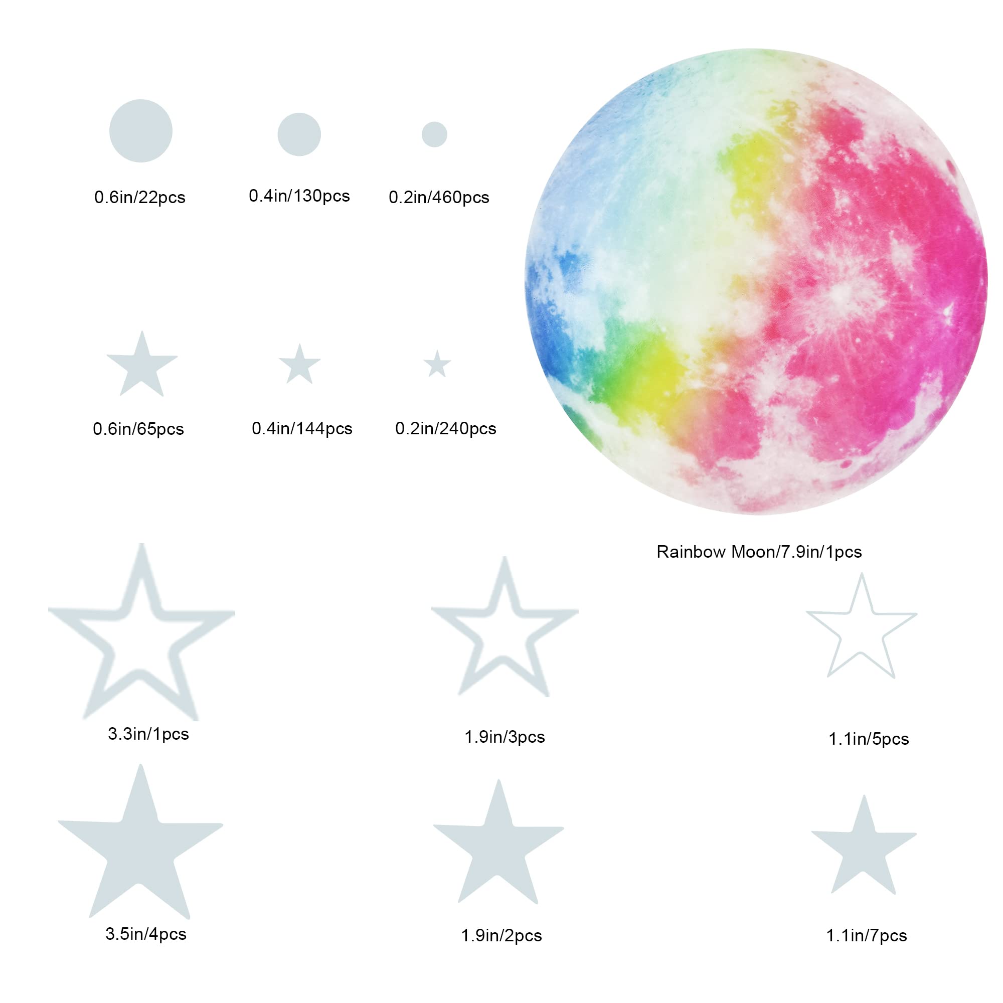 Glow in The Dark Stars for Ceiling - Self-Adhesive Wall Stickers for Kids Bedroom, Boys & Girls Room Decor - Perfect for Playrooms, Nursery & Wall Decorations (Set of 100) - Create a Magical Night Sky for Sleep & Playtime
