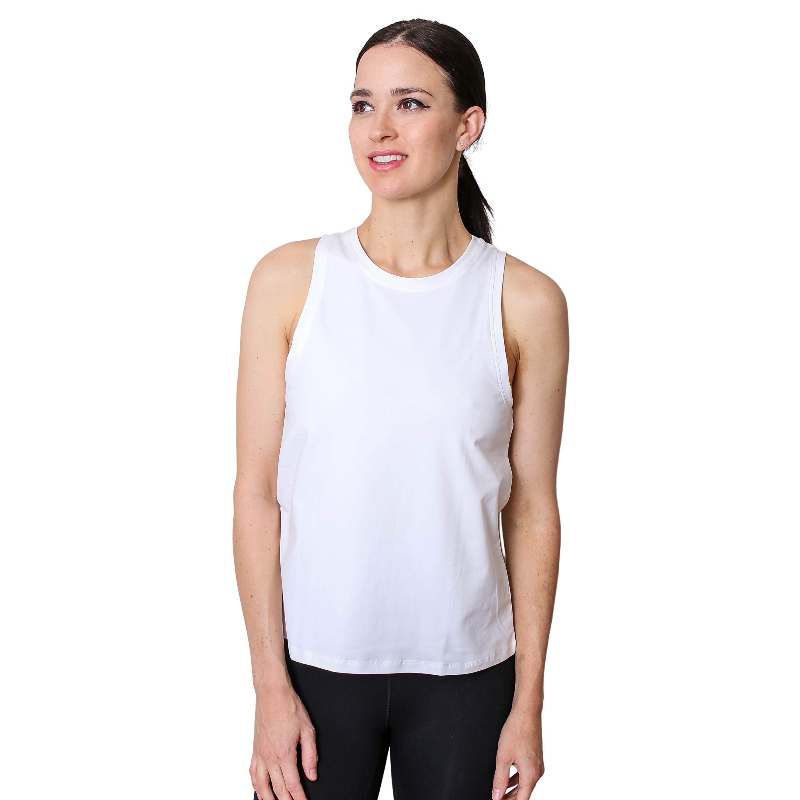 Organic Cotton Women's Tank Tops - Breathable Sleeveless Workout Shirts for Yoga, Running & Gym - Eco-Friendly Fitness Apparel for Women