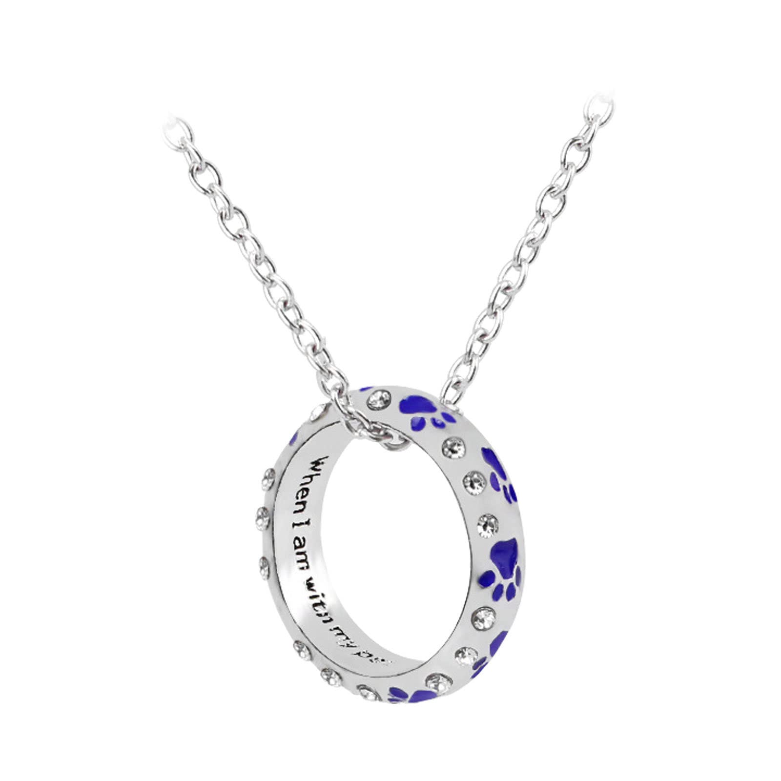 Personalized Dog Paws Pendant Necklace for Pet Lovers - 18 Inch Adjustable Chain with Bone Charm - Perfect Gift for Dog Owners, Mothers & Daughters - Ideal for Everyday Wear, Special Occasions & Pet Memorials