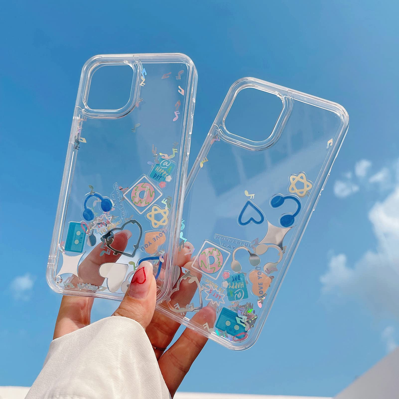 Eiyikof Glitter Liquid Phone Case for iPhone 12 Pro Max (6.7 inch) - Cute Sparkle Flowing Floating Quicksand Soft TPU Clear Protective Cover for Women & Girls | Perfect for Daily Use, Parties & Gifts