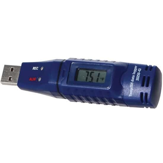 Digi-Sense USB Temperature and Humidity Data Logger with LCD Display - Monitor Climate Conditions for Laboratories, Greenhouses & Food Storage